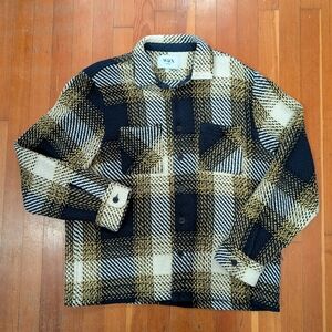 Wax London Whiting Overshirt – Tagged XXL (Fits Like L) – Textured Plaid